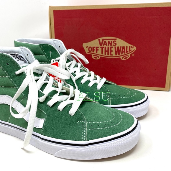 VANS SK8-HI Suede Deep Grass Green Men’s Sneakers - Picture 3 of 10